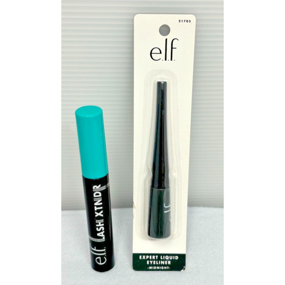 E.L.F. Lash XTNDR Tubing Mascara Pitch Black Expert Liquid Eyeliner Midnight - Picture 1 of 5